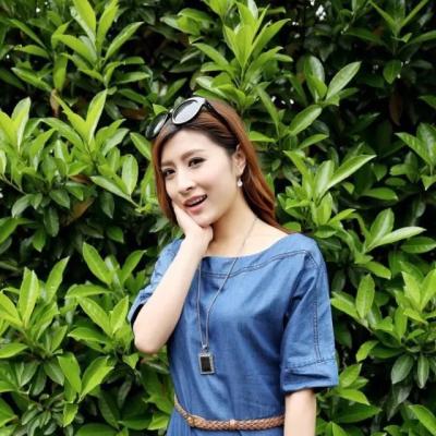 ĐẦM JEAN DENIM DÁNG SUÔNG TAY LỠ - J.42